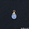 Rainbow Moonstone Pendant, Gold Electroplated, 8x12mm Pear Bezel Connector, DIY Bracelet Charm, GemMartUSA (RGM-10088)